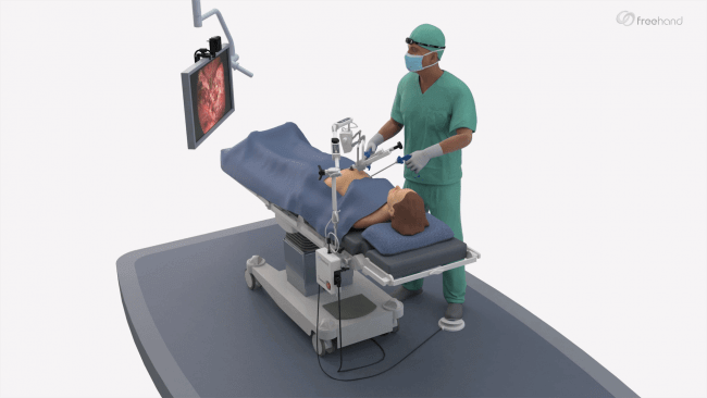 6-instictive-to-use.png surgical robot and surgeon with patient in operating theatre